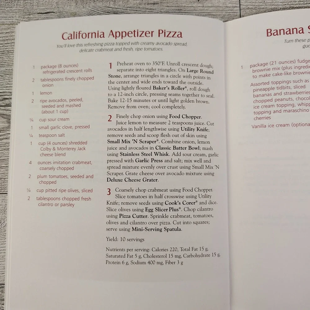 Pampered Chef 2004 Fall‎ Winter Cookbook Booklet Recipe Collection GOOD